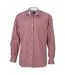 Mens Checked Shirt Bordeaux White James And Nicholson-1