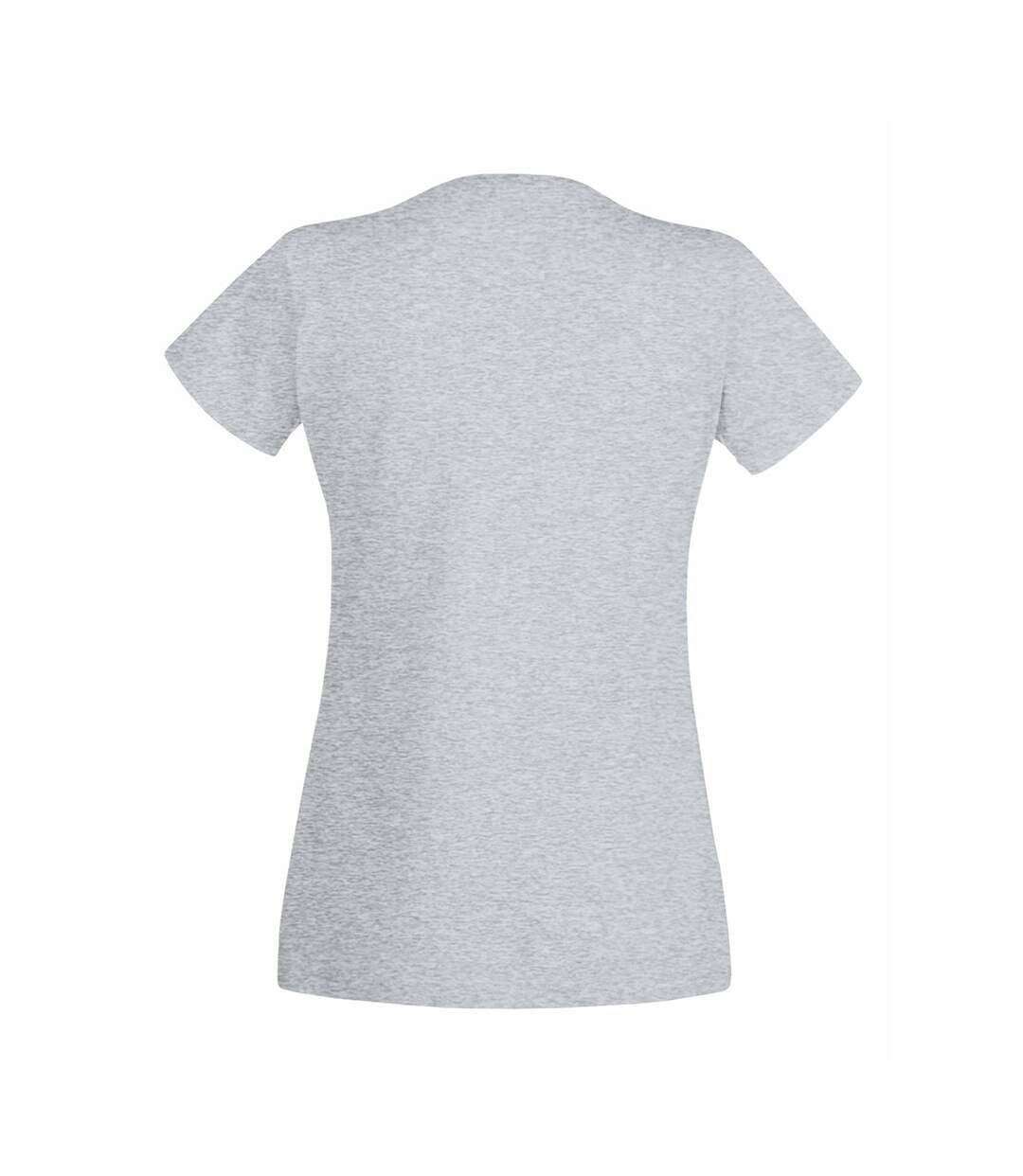 T-shirt valueweight femme gris chiné Fruit of the Loom