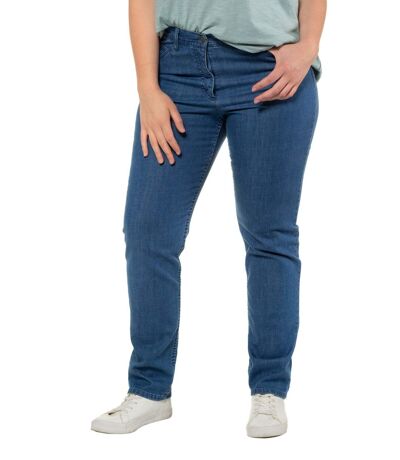 ULLA POPKEN Jeans 5-Pocket jambe droite légèrement délavé blanchi NOUVEAU