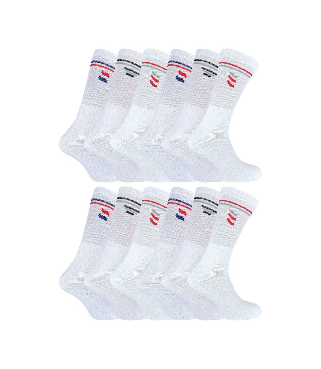 12 paires de chaussettes de sport respirantes en coton pour hommes-1