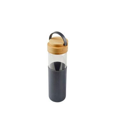 Gourde Bouteille en Verre Silicone 0,6L Anthracite