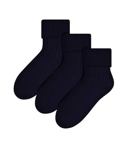 Steven - 3 Paires Femme Chaussettes Lit Laine Hiver | Chaussettes Doux Respirant