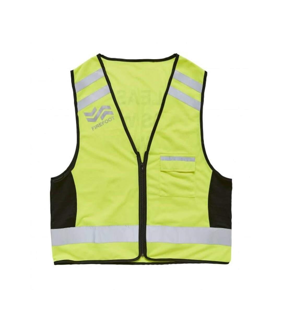 Unisex adult reflective waistcoat yellow Firefoot-1