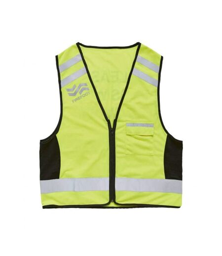 Unisex adult reflective waistcoat yellow Firefoot