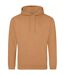 Sweat À Capuche College Adulte Marron Clair Awdis-1