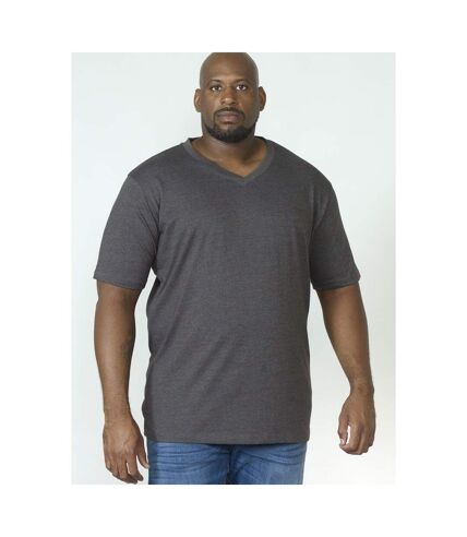 Duke - T-shirt col V SIGNATURE-2 - Homme (Gris foncé) - UTDC167