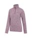 Womens/ladies idris half zip fleece top burgundy Mountain Warehouse