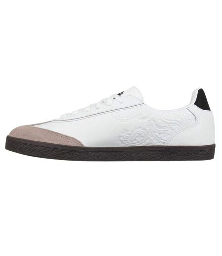 Mens Moorgate Leather Trainers White Pretty Green