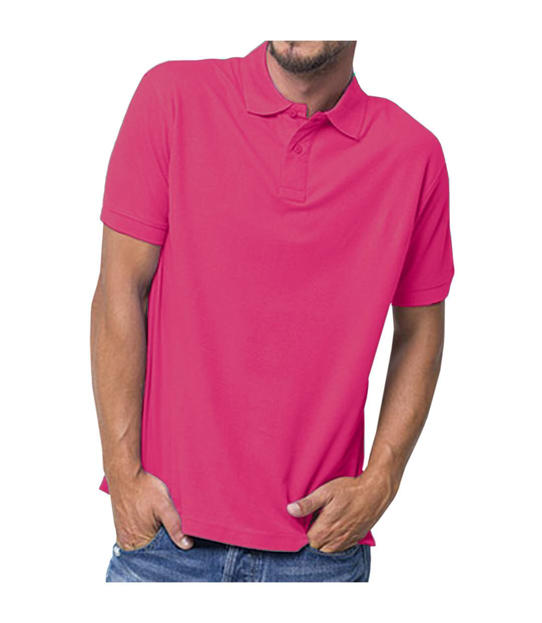 Russell Mens 100% Cotton Short Sleeve Polo Shirt (Fuchsia) - UTBC567