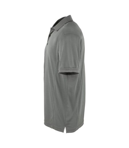 Premier Mens Coolchecker Pique Short Sleeve Polo T-Shirt (Dark Grey) - UTRW4401
