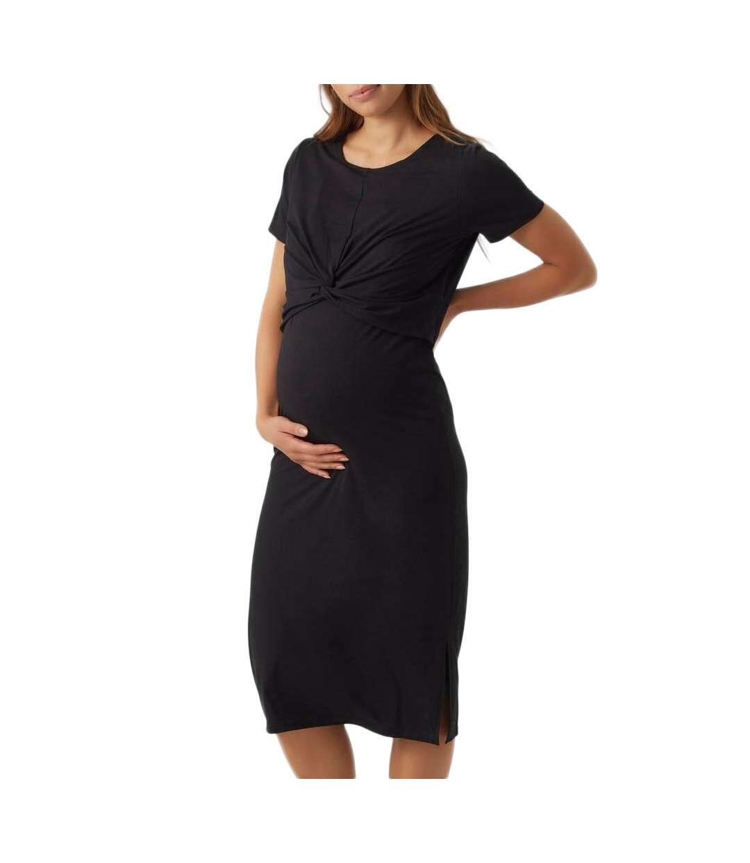 Robe D'allaitement Noir Femme Mamalicious Macy - L-1