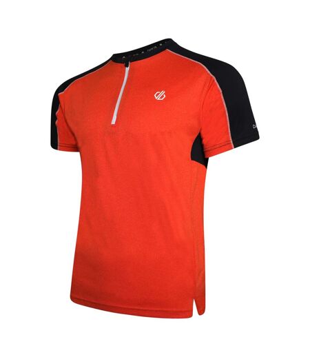 Mens Li Colour Block Half Zip T-shirt Trail Blaze Red Black Dare 2B