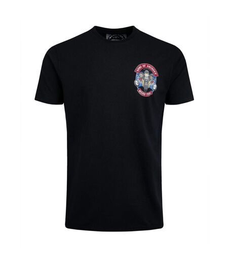 Mens sons of anchovy back print t-shirt black Weird Fish