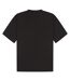 T-shirt oversize unisexe adulte en coton peigné ringspun à encolure allongée noir Casual Classics-2