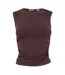 Womens/ladies Crystal Slim Tank Top Brown Levis-2
