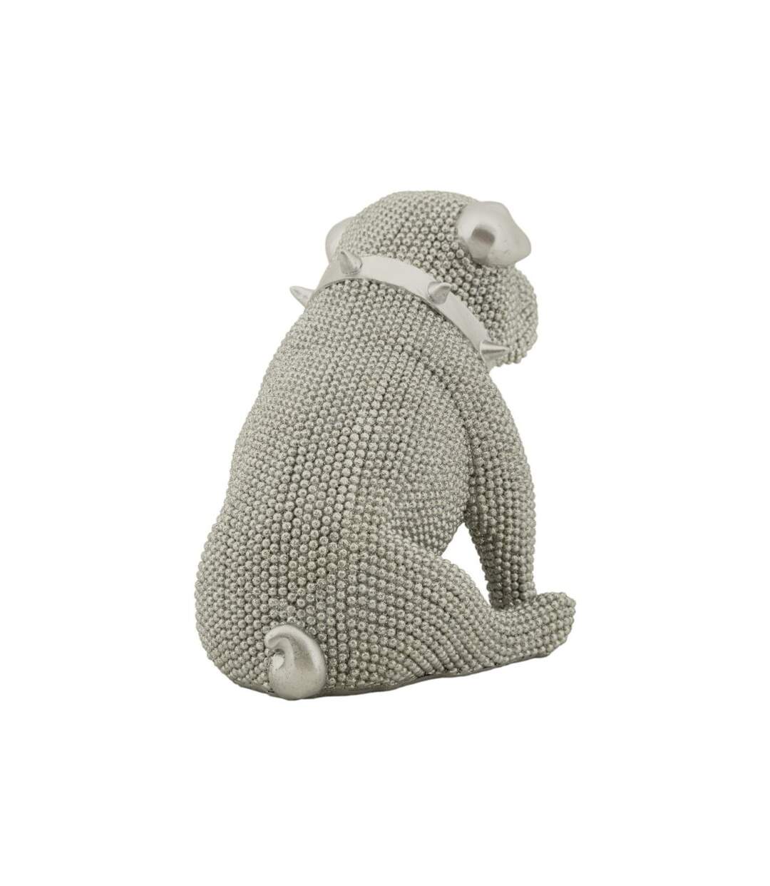 Statuette Déco Bulldog Sparky 17cm Argent-3
