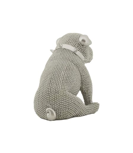 Statuette Déco Bulldog Sparky 17cm Argent