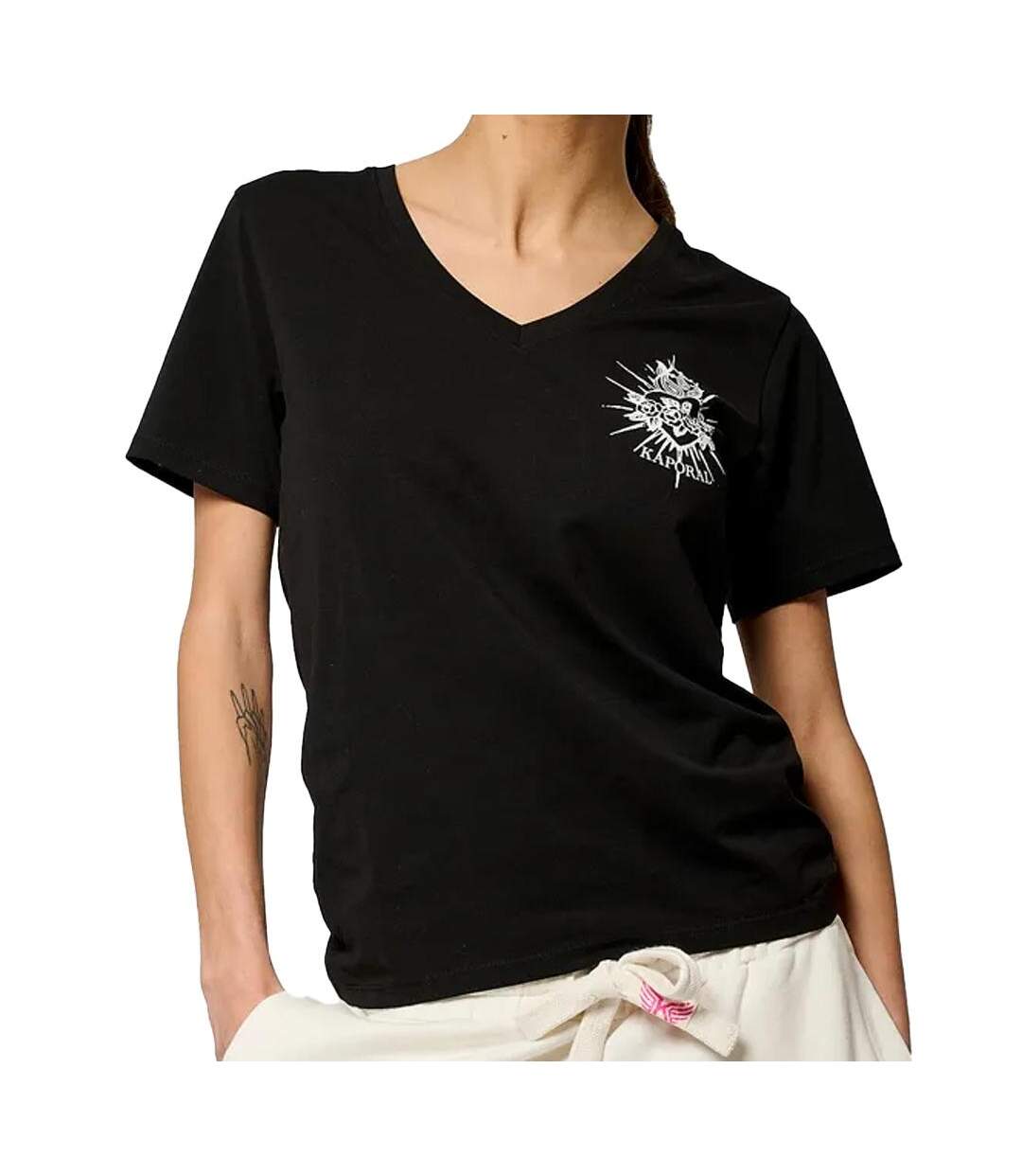T-Shirt noir femme kaporal valm - m-1