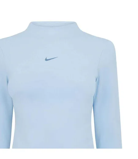 Haut Manches Longues Femme Bleu Céleste Nike