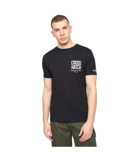 Mens Hoogan T-shirt Black Crosshatch