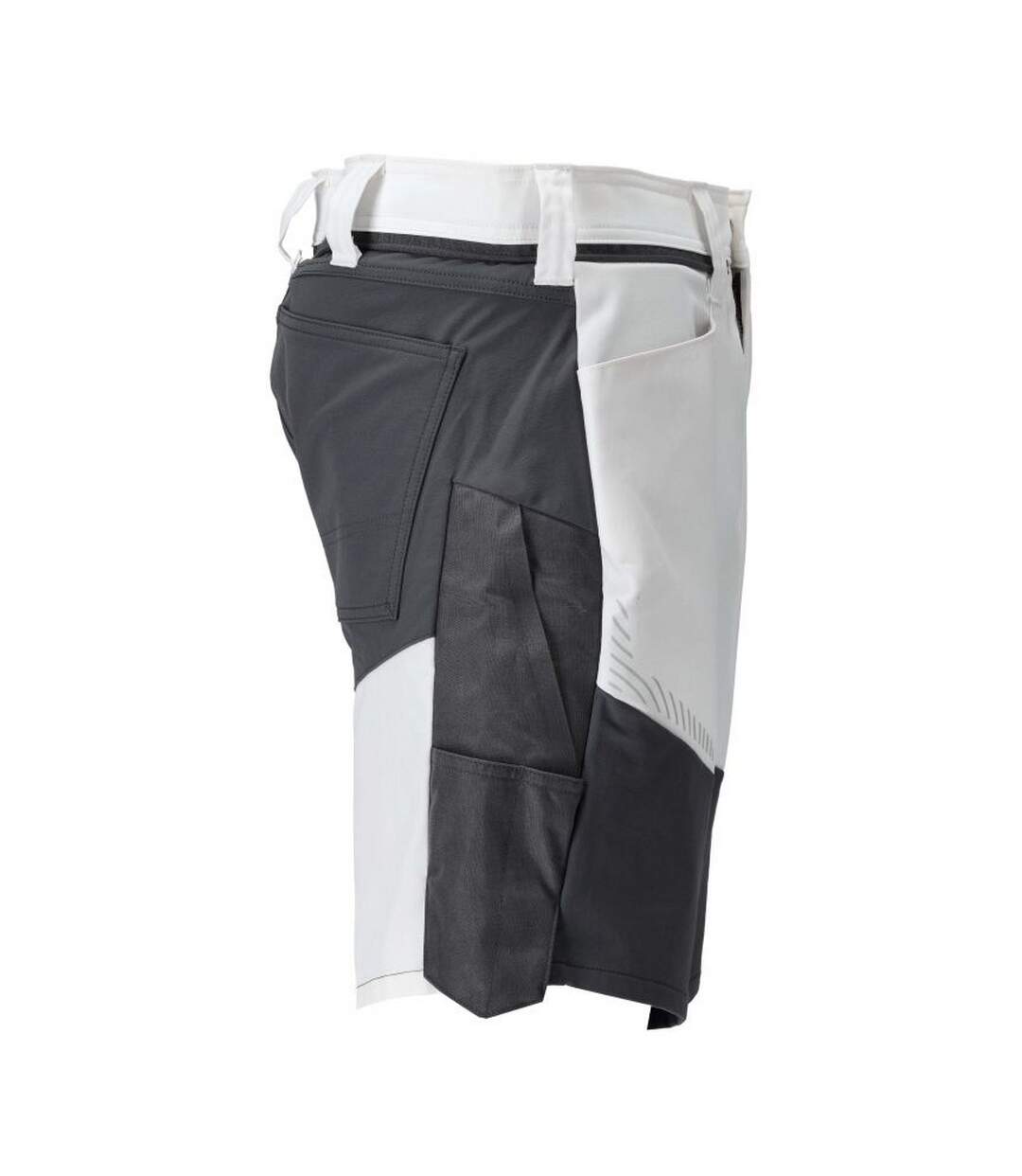 Mens Customised Work Shorts White Stone Grey Mascot-4