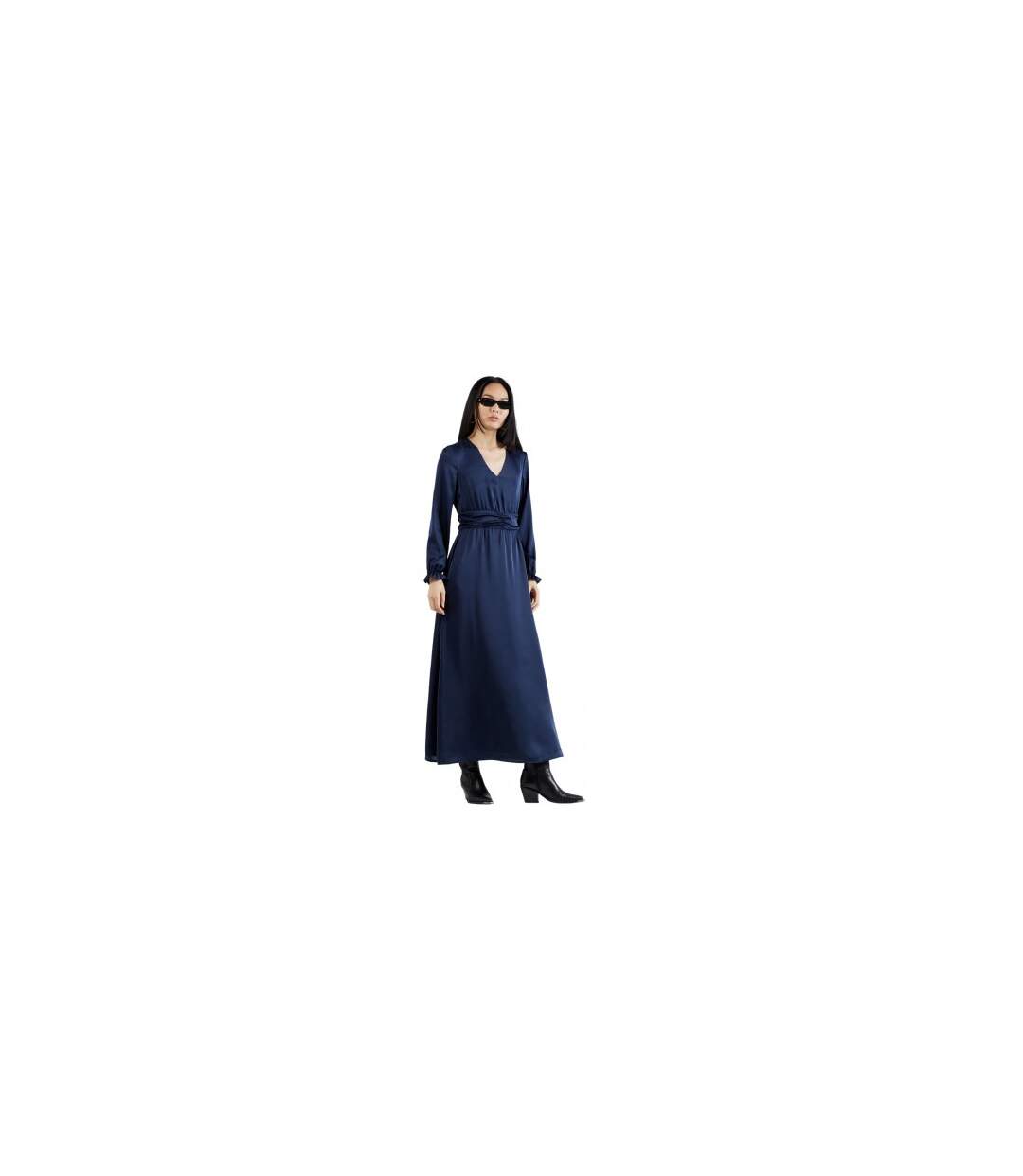 Womens/ladies Honey V Neck Wrap Dress Navy Blazer Vero Moda-1
