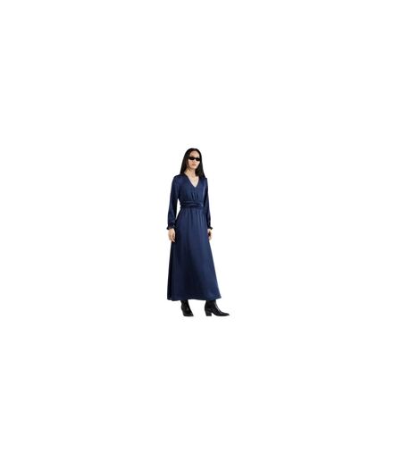 Womens/ladies Honey V Neck Wrap Dress Navy Blazer Vero Moda