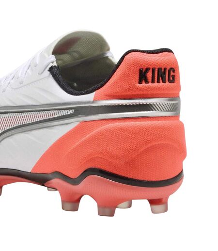 Mens King Match Firm Ground Football Boots White Red Puma