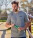 Pack of 3 Men's Sporty T-Shirts - Blue Green Grey