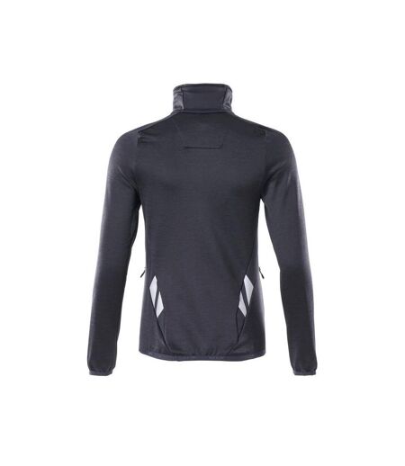 Womens/ladies Accelerate Plain Fleece Half Zip Jumper Dark Navy Mascot