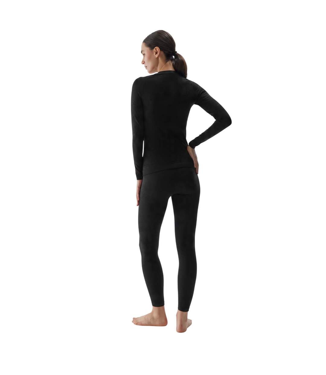 T-shirt Waw24useaf176 Femme Noir 4F-1