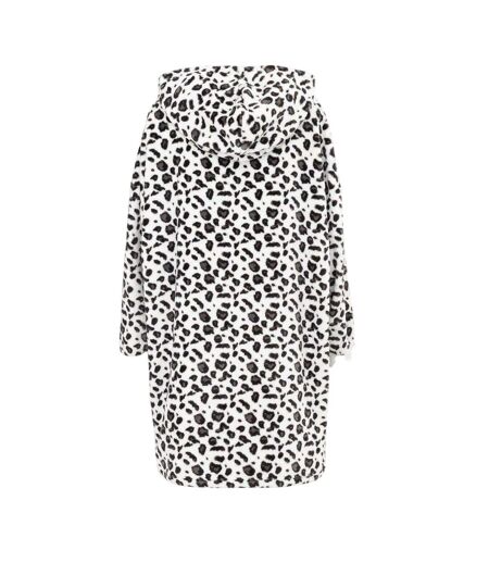 Sweat À Capuche Couverture Motif/style Imprimé Léopard Femme Beige Noir Linea