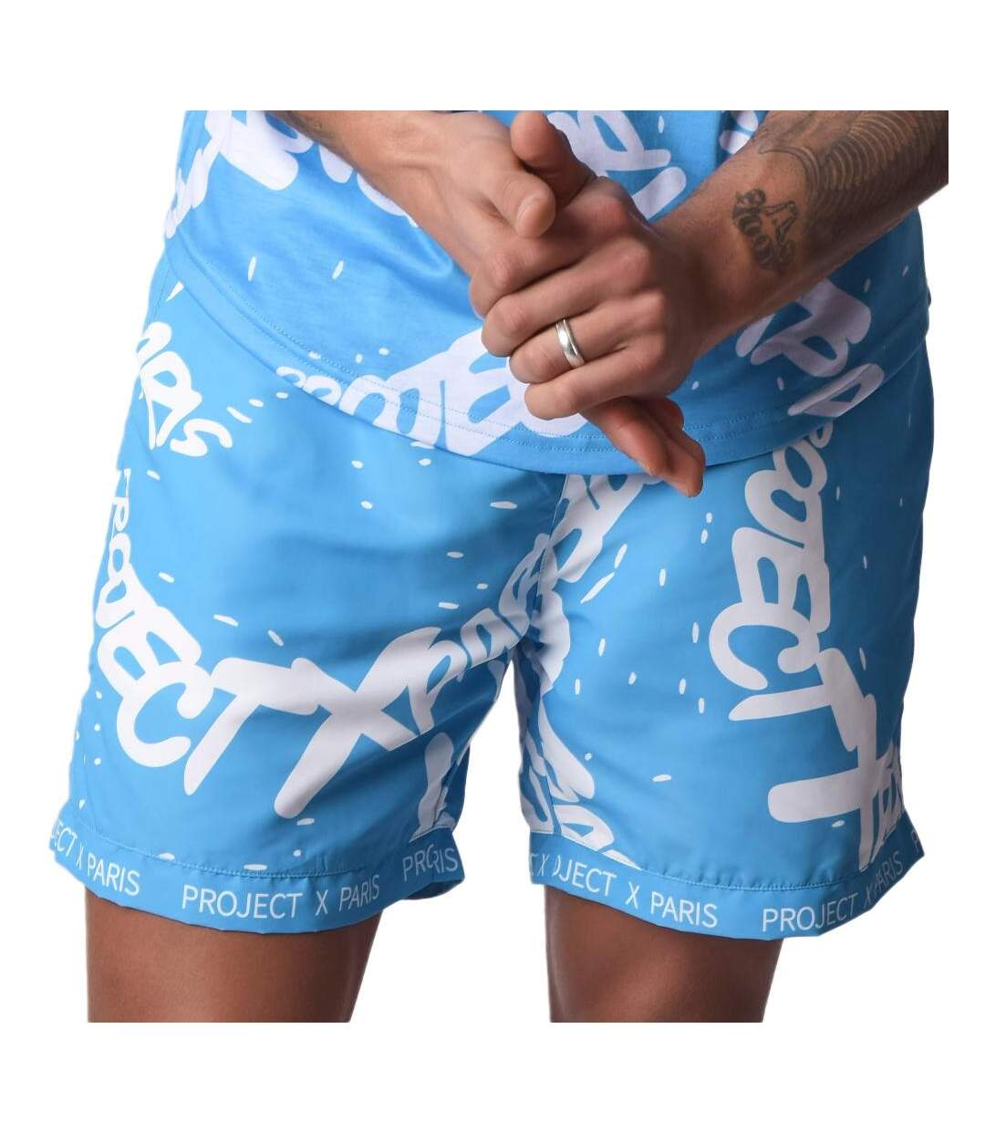 Short De Bain Bleu Homme Project X Paris  Short All Overt - L-1