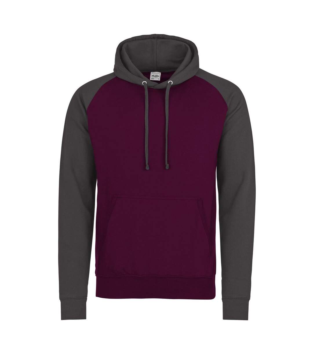 Sweat à capuche contrastée - homme - JH009 - rouge bordeau-1