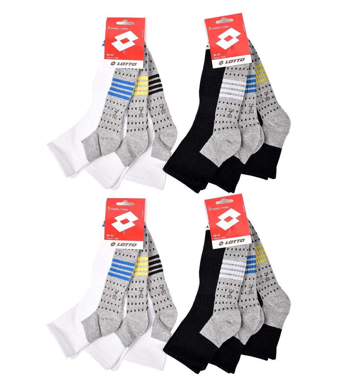 Chaussettes Homme LOTTO Pack de 12 paires QUARTER 1314