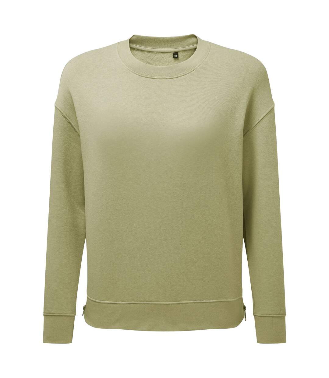 Womens/ladies recycled zipped sweatshirt sage green TriDri