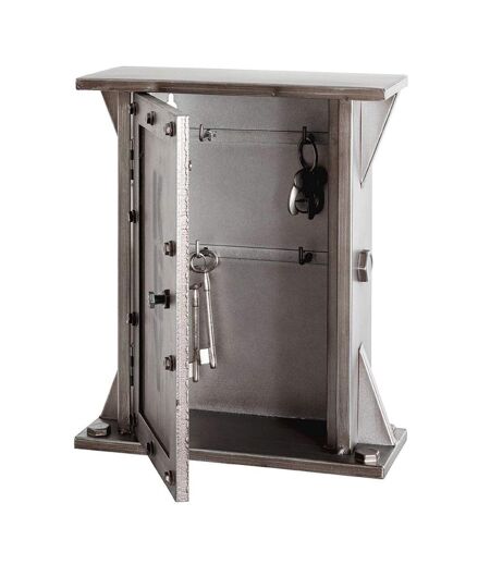 Boîte à Clés en Métal Industrielle 32cm Anthracite