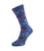 Crown Design Cotton Blue Unisex Socks-3