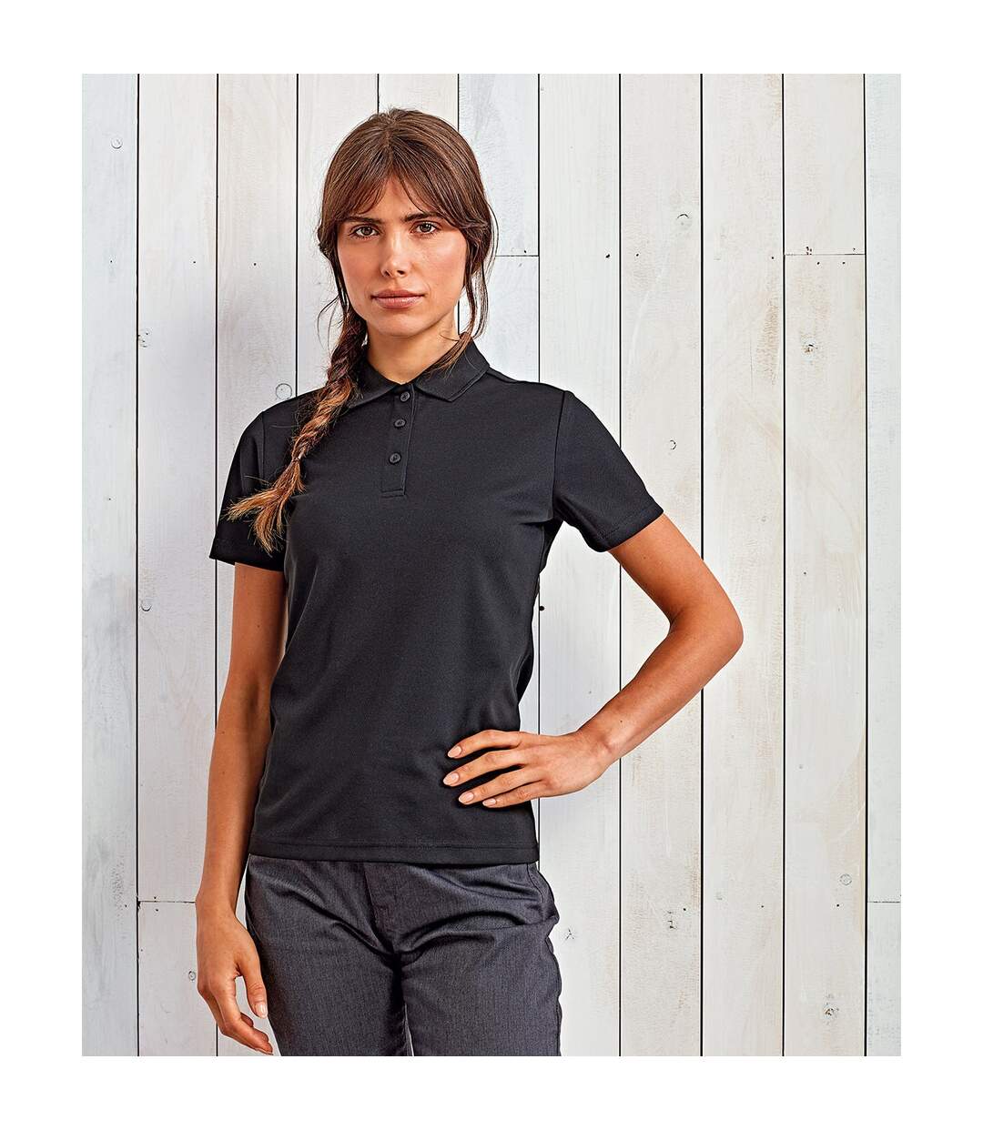 Premier Womens/Ladies Sustainable Polo Shirt (Black) - UTRW8361-3