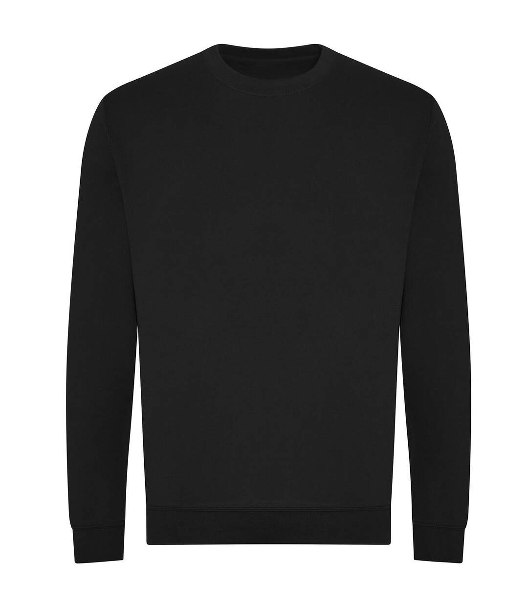 Unisex adult organic sweatshirt deep black Awdis-1