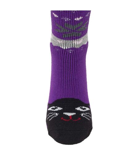 Ladies/Womens Slipper Gripper Socks (Cat) - UTUT612