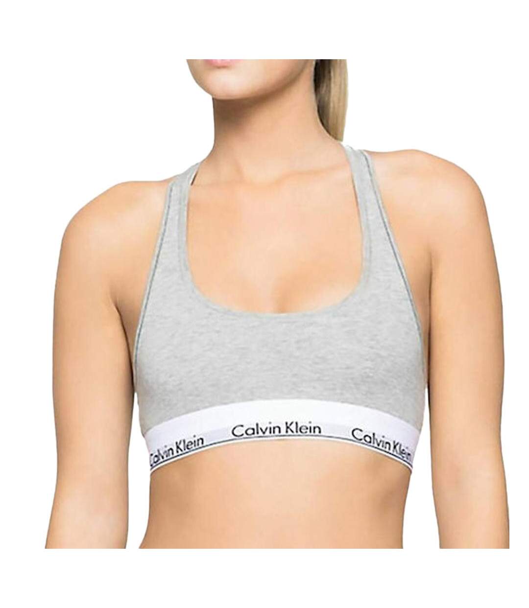 Brassière gris femme calvin klein jeans unlined 0000f3785e-1