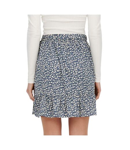 Jupe marine à fleurs femme only olivia - s