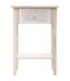 Table de chevet Hina 1 tiroir - Hauteur 67,5 cm - Bois blanchi-2