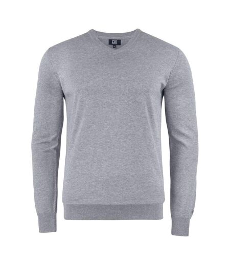 Mens Oakville V Neck Sweatshirt Anthracite Melange Cutter & Buck