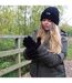 Ladies 3M Thinsulate Lined Chenille Thermal Beanie Hat & Gloves Set-4