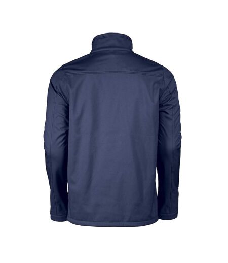 Mens Vert Soft Shell Jacket Navy Printer RED