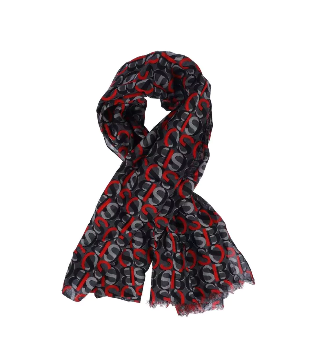 Écharpe Style Monogramme Alton Taille Unique Rouge Boss-1