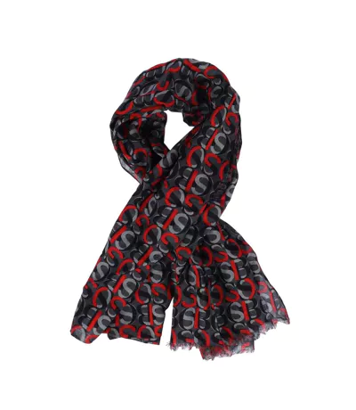 Écharpe Style Monogramme Alton Taille Unique Rouge Boss
