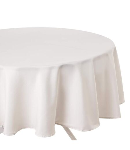 Nappe Antitache Ronde Unie 180cm Ivoire